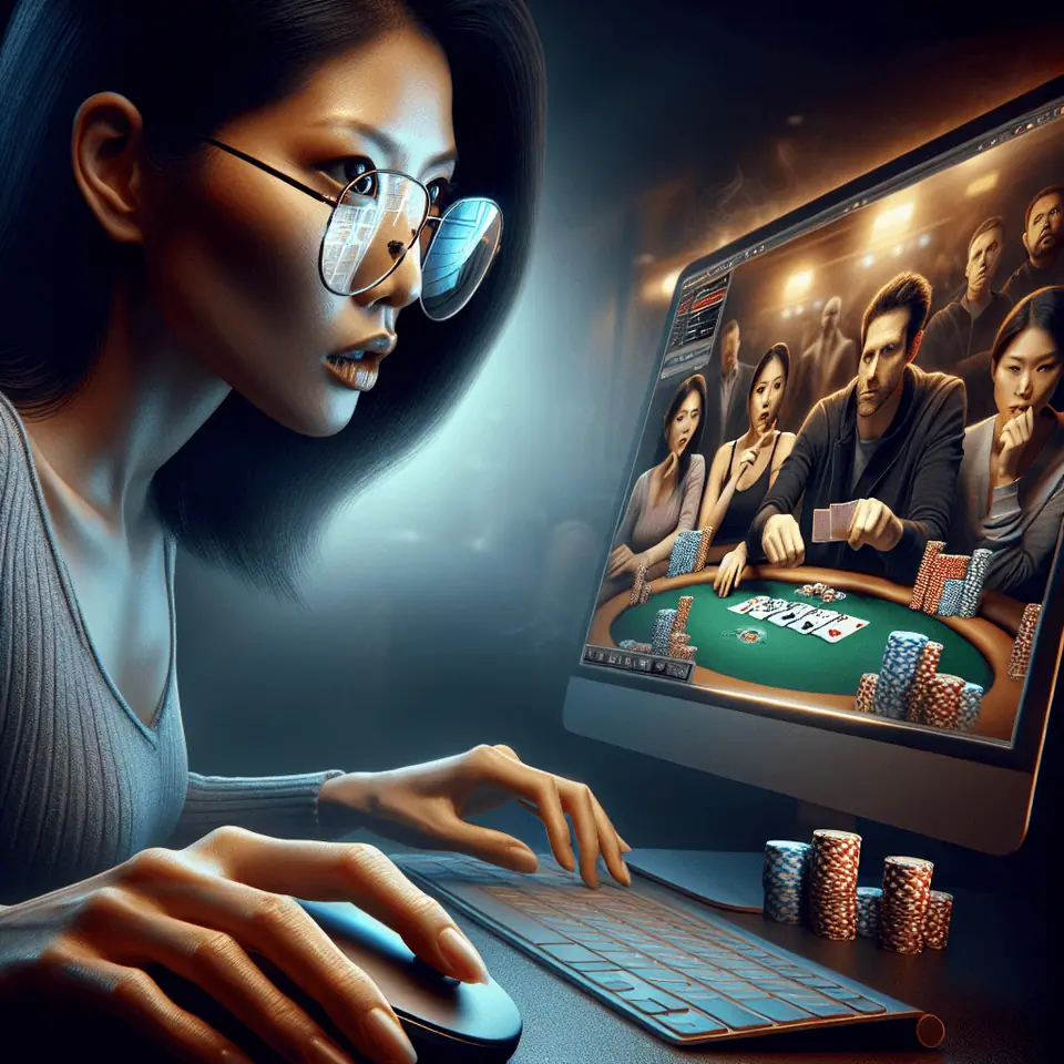 Texas Hold'em online table showing a player deciding on a raise