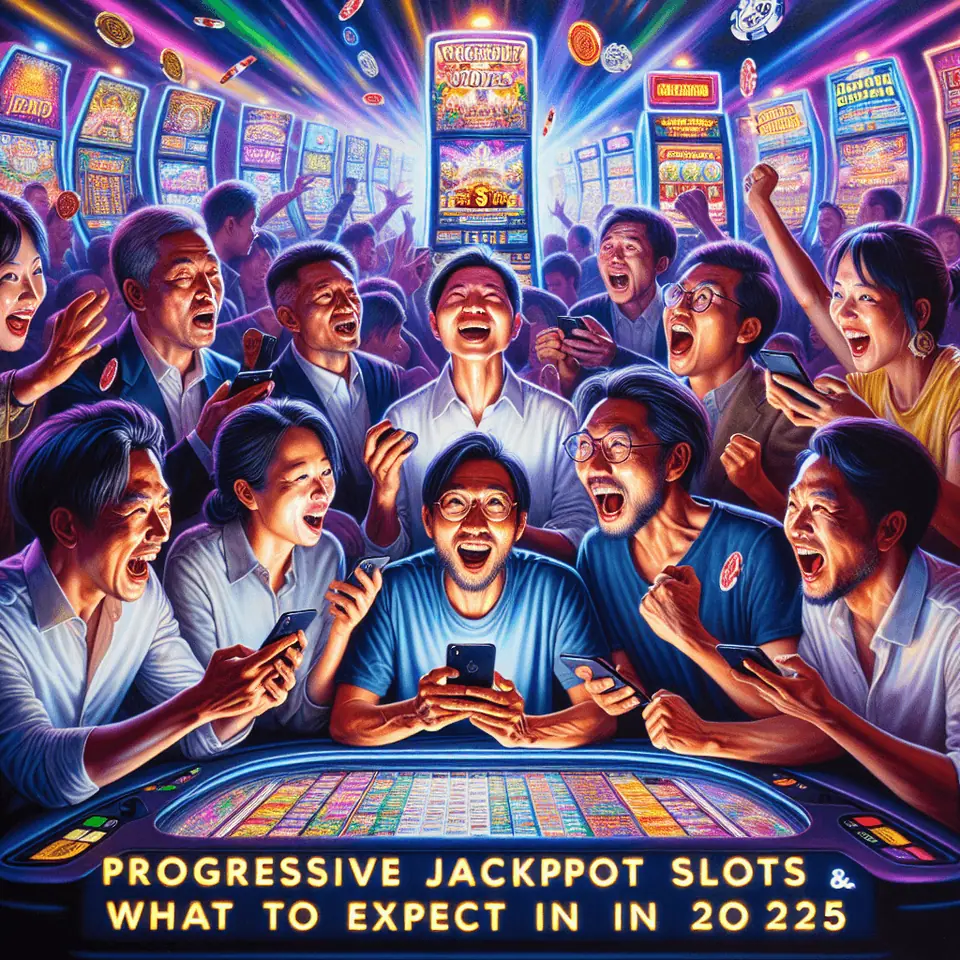 Progressive jackpot slot screen with a large prize counter above the reels